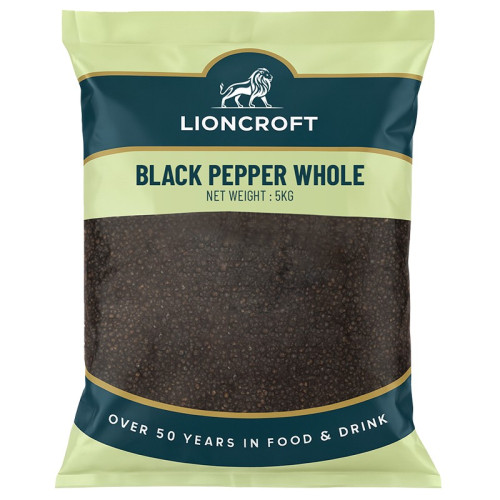 LIONCROFT BLACK PEPPER WHOLE 1x5KG