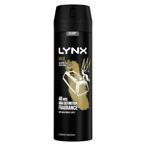LYNX GOLD BODY SPRAY 1x6x200ML PMP &Acirc;&pound;3.99