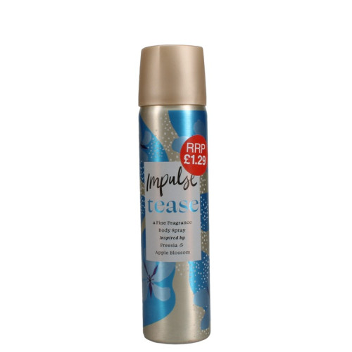 IMPULSE TEASE BODY SPRAY DEODORANT 1x6x75ML PMP &Acirc;&pound;1.29
