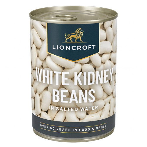 LIONCROFT WHITE KIDNEY BEANS TIN 1x12x400G