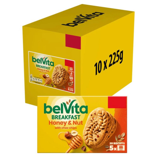 BELVITA HONEY NUT BISCUIT 1x10x225G PMP &Acirc;&pound;1.49