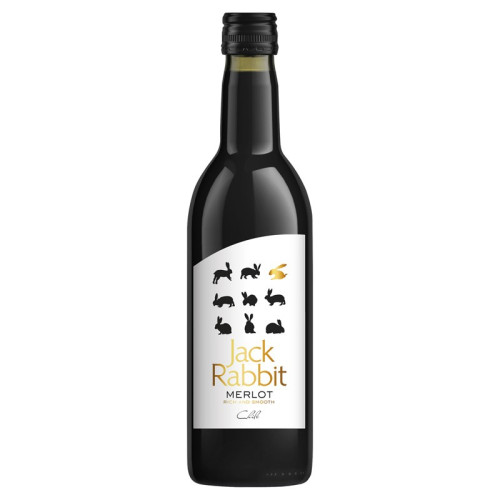 JACK RABBIT MERLOT RED WINE BOTTLE 6x75CL