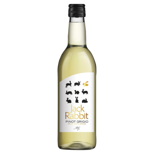 JACK RABBIT PINOT GRIGIO WHITE WINE BOTTLE 6x75CL