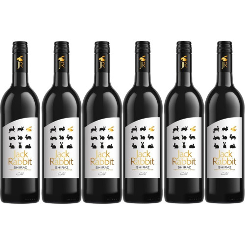 JACK RABBIT SHIRAZ RED WINE BOTTLE 6x75CL