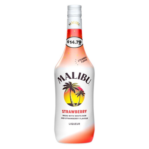 MALIBU STRAWBERRY WHITE RUM BOTTLE 6x70CL PMP &Acirc;&pound;14.79
