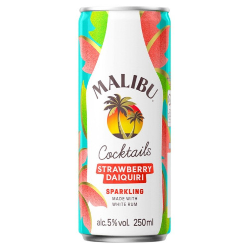 MALIBU COCKTAIL STRAWBERRY DAIQUIRI READY TO DRINK CAN 1x12x250ML