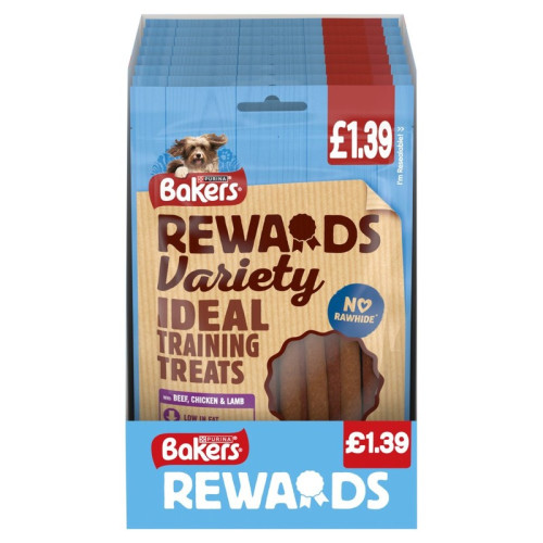 BAKERS REWARDS VARIETY DOG TREAT 1x8x100G PMP &Acirc;&pound;1.39