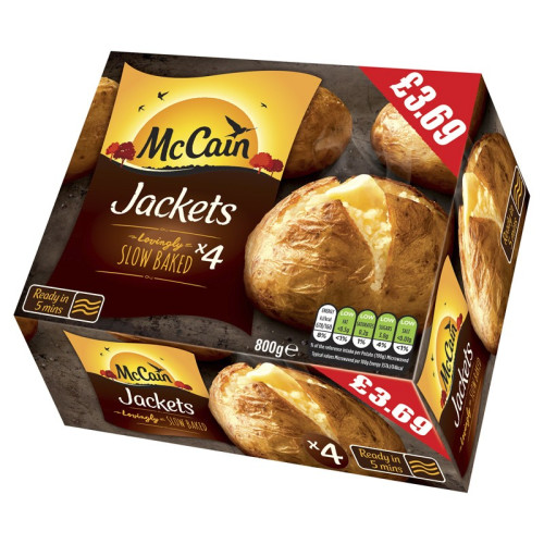 MCCAIN SLOW BAKED JACKETS 4 PACK 1x800G PMP &Acirc;&pound;3.69