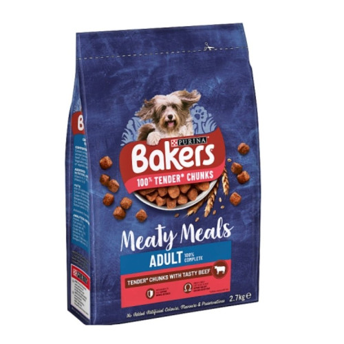 BAKERS ADULT WITH TASTY BEEF & COUNTRY VEGETABLE DOG FOOD 5x1KG PMP &Acirc;&pound;3.75