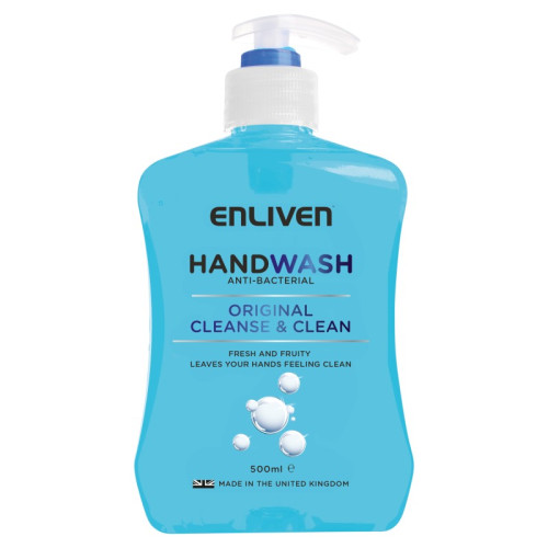 ENLIVEN ANTI BACTERIAL ORIGINAL HAND WASH 1x6x500ML PMP &Acirc;&pound;1.29
