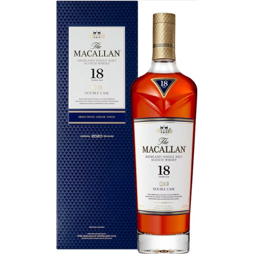 MACALLAN DOUBLE CASK SHERRY 18 YEAR WHISKY BOTTLE 1x70CL