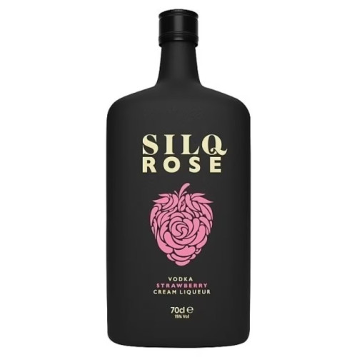 SILQ ROSE CREAM STRAWBERRY VODKA LIQUEUR BOTTLE 12x5x20ML