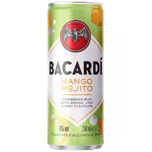 BACARDI COCKTAIL MANGO MOJITO READY TO DRINK CAN 1x12x250ML