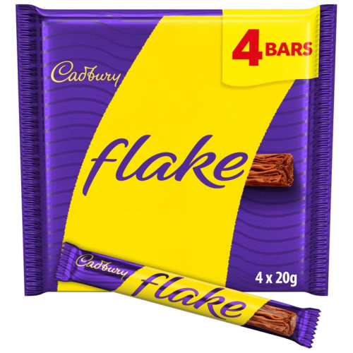 CADBURY FLAKE CHOCOLATE BAR 4 PACK 1x20x80G