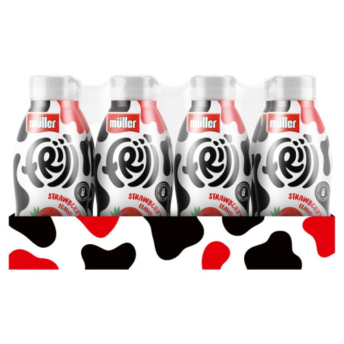 FRIJ MILKSHAKE STRAWBERRY BOTTLE 1x12x330ML