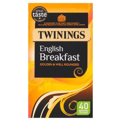 TWININGS ENGLISH BREAKFAST TEA BAGS 1x4x40s