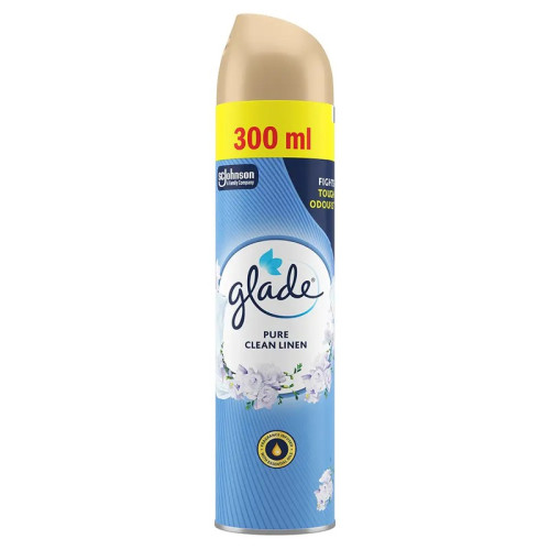 GLADE CLEAN LENIN AIR FRESHNER 1x12x300ML PMP &Acirc;&pound;1.99