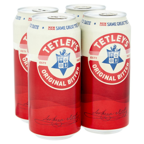TETLEYS ORIGINAL BITTER 4 PACK CAN 1x24x440ML