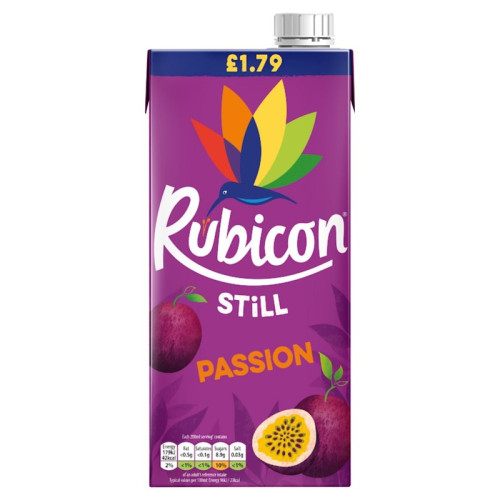 RUBICON STILL PASSIONFRUIT CARTON 1x12x1L PMP &Acirc;&pound;1.79