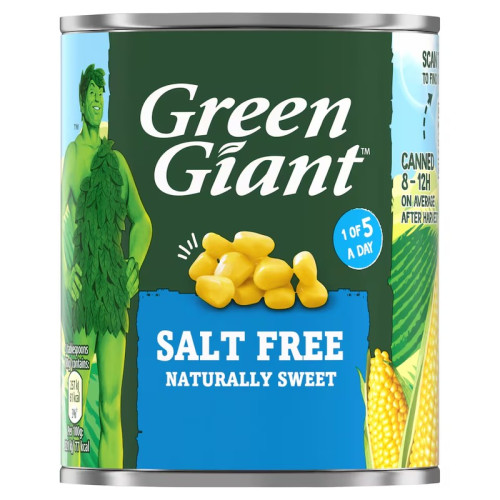 GREEN GIANT SALT FREE SWEETCORN 1x12x198G PMP &Acirc;&pound;1.09