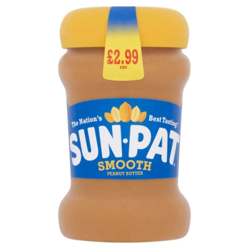 SUN-PAT SMOOTH PEANUT BUTTER 1x6x300G PMP &Acirc;&pound;2.99