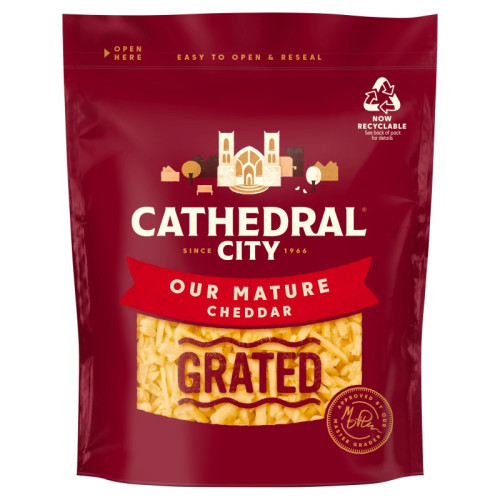 CATHEDRAL CITY GRATED MATURE CHEDDAR CHEESE 7x180G
