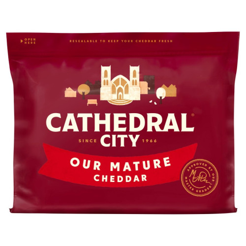 CATHEDRAL CITY WHITE MATURE CHEDDAR CHEESE ZIP 12x200G