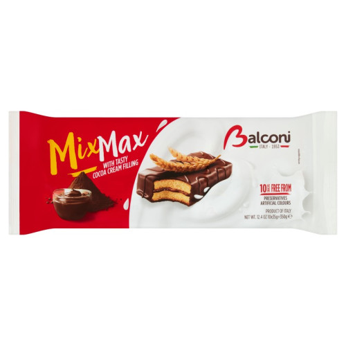 BALCONI MIX MAX COCOA CREAM FILLING CAKE 1x350G