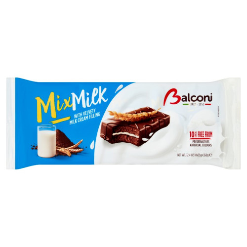 BALCONI MIX MAX VELVET MILK CREAM FILLING CAKE 1x350G