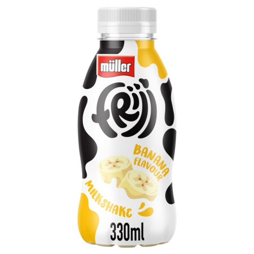 FRIJ MILKSHAKE BANANA BOTTLE 1x12x330ML