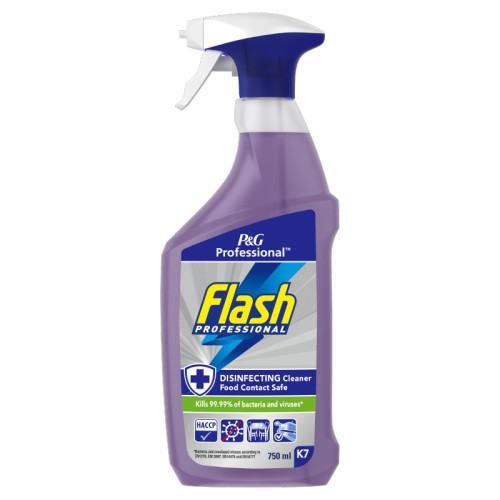 FLASH DISINFECTANT FOOD SURFACE CLEANER 1x6x750ML