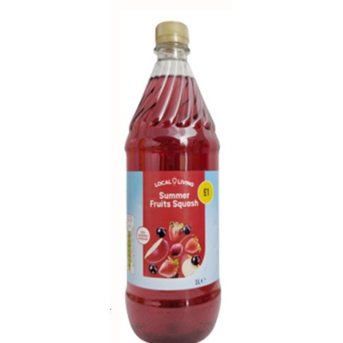 LOCAL LIVING SQUASH SUMMER FRUITS NO ADDED SUGAR BOTTLE 1x6x1L PMP &Acirc;&pound;1