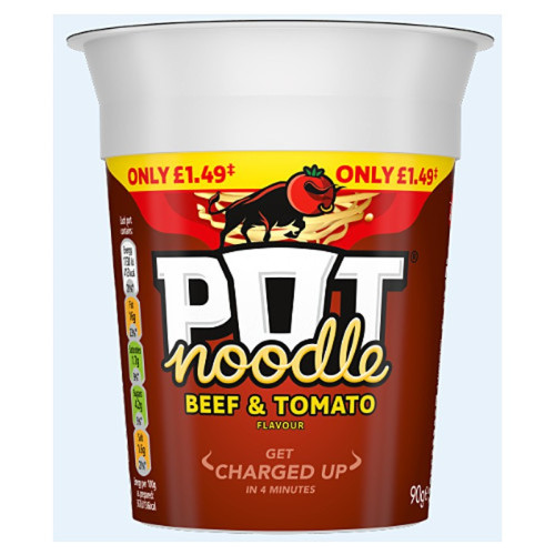 POT NOODLE BEEF TOMATO 1x12x90G PMP &Acirc;&pound;1.49