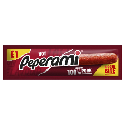 PEPERAMI HOT SAUSAGES 1x20x28G PMP &Acirc;&pound;1.25
