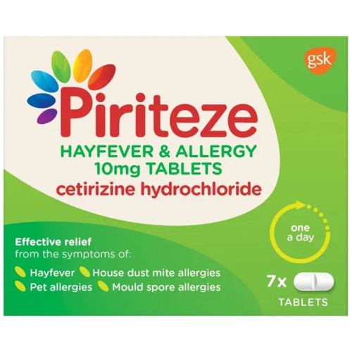 PIRITEZE ALLERGY TABLETS 1x6x7s