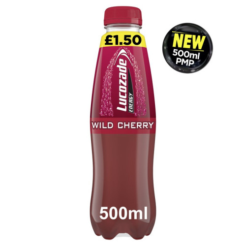 LUCOZADE ENERGY WILD CHERRY BOTTLE 1x12x500ML PMP &Acirc;&pound;1.5