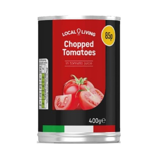 LOCAL LIVING CHOPPED TOMATO 1x12x400G PMP &Acirc;&pound;0.85