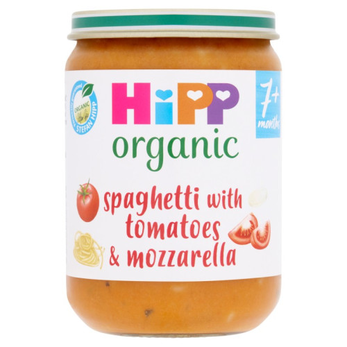 HIPP SPAGHETTI TOMATO MOZZARELLA 7+ MONTHS 1x6x190G