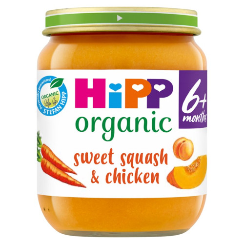 HIPP SWEET SQUASH CHICKEN 6+MONTHS 1x6x125G
