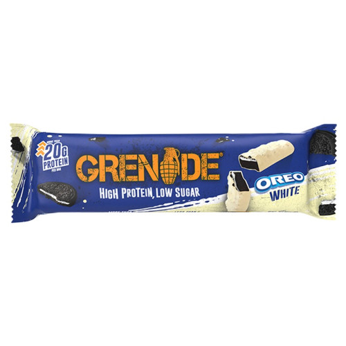 GRENADE HIGH PROTIEN CARB KILL WHITE CHOCOLATE OREO LOW SUGAR BAR 1x12x60G