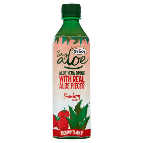 GRACE ALOE STRAWBERRY BOTTLE 1x12x500ML PMP &Acirc;&pound;1.29