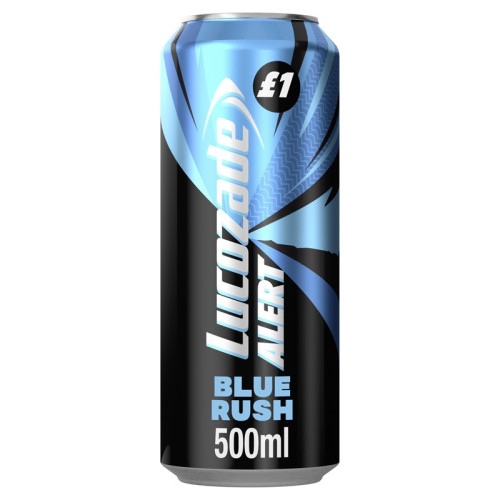 LUCOZADE ALERT BLUE RUSH CAN 1x12x500ML PMP &Acirc;&pound;1