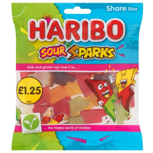 HARIBO SOUR SPARKS SWEETS 1x12x140G PMP &Acirc;&pound;1.25