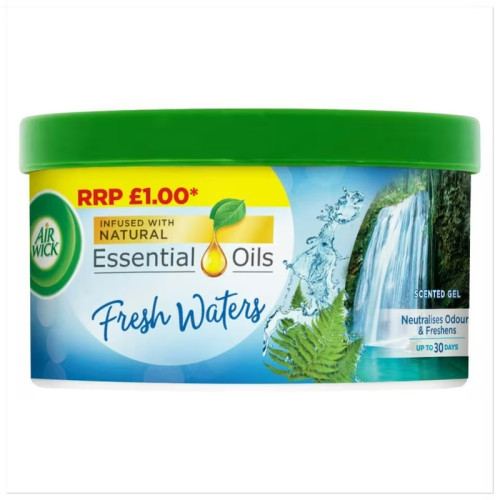 AIRWICK FRESH WATER GEL AIR FRESHNER 1x12x70G PMP &Acirc;&pound;1.69