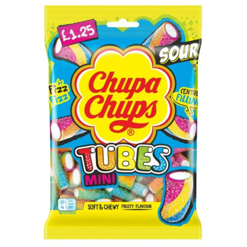 CHUPA CHUPS MINI SOURS SWEETS TUBES 1x12x120G PMP &Acirc;&pound;1.25