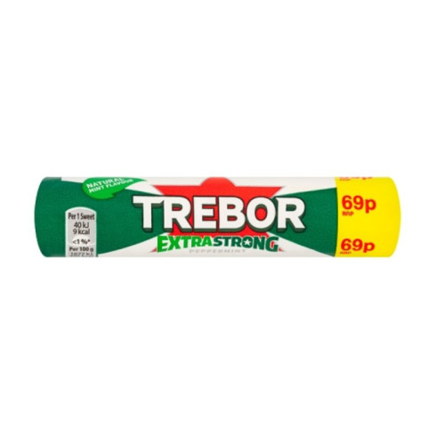 TREBOR EXT STRONG PEPPERMINT MINT SOFTMINTS 1x40x69G PMP &Acirc;&pound;0.69