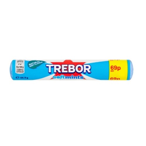 TREBOR SPEARMINT SOFTMINTS 1x40x69G PMP &Acirc;&pound;0.69