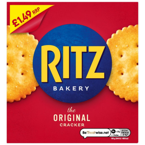 RITZ ORIGNAL CRACKERS 1x8x150G PMP &Acirc;&pound;1.49