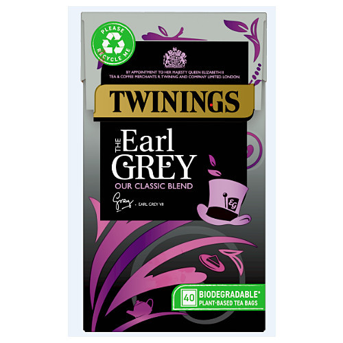TWININGS EARL GREY TEA BAGS 1x4x40s