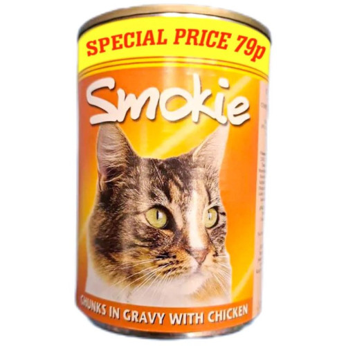 SMOKIE CHUNKS IN GRAVY CHICKEN CAT FOOD 1x12x400G PMP &Acirc;&pound;0.79